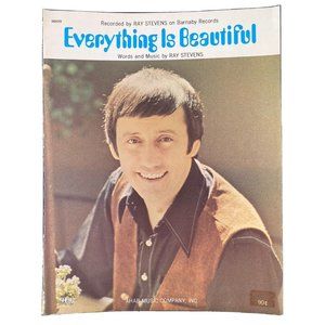 Vintage 1970 Sheet Music “Everything Is Beautiful” by Ray Stevens Thick Paper